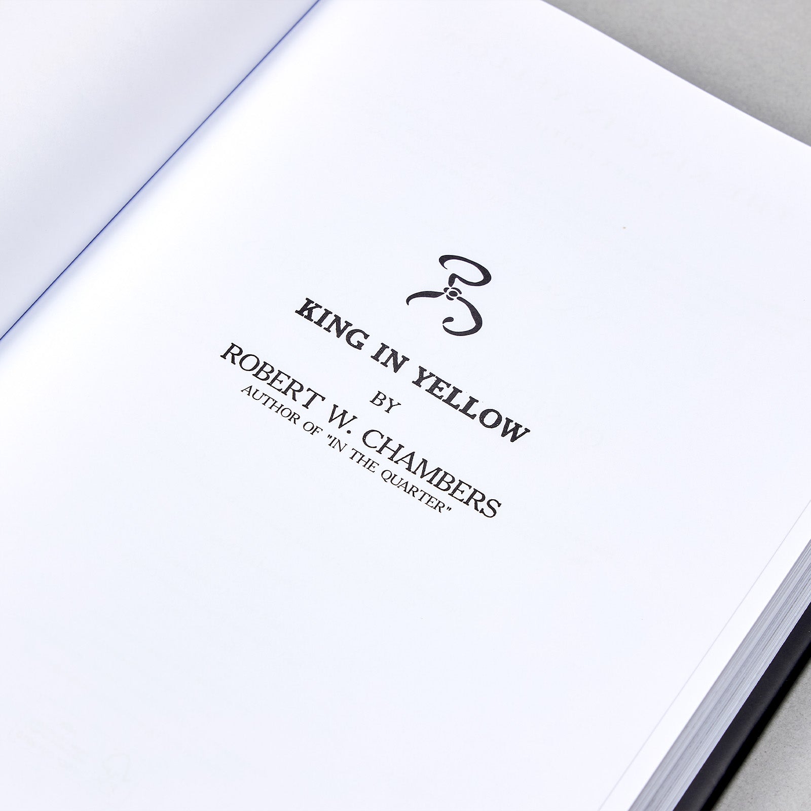 Title page of The King in Yellow by Robert W. Chambers, set in Adobe Caslon Pro for the Codex Edition.