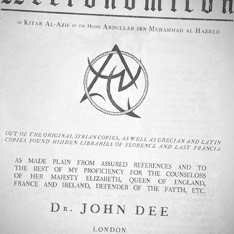 John Dee's 1596 Necronomicon