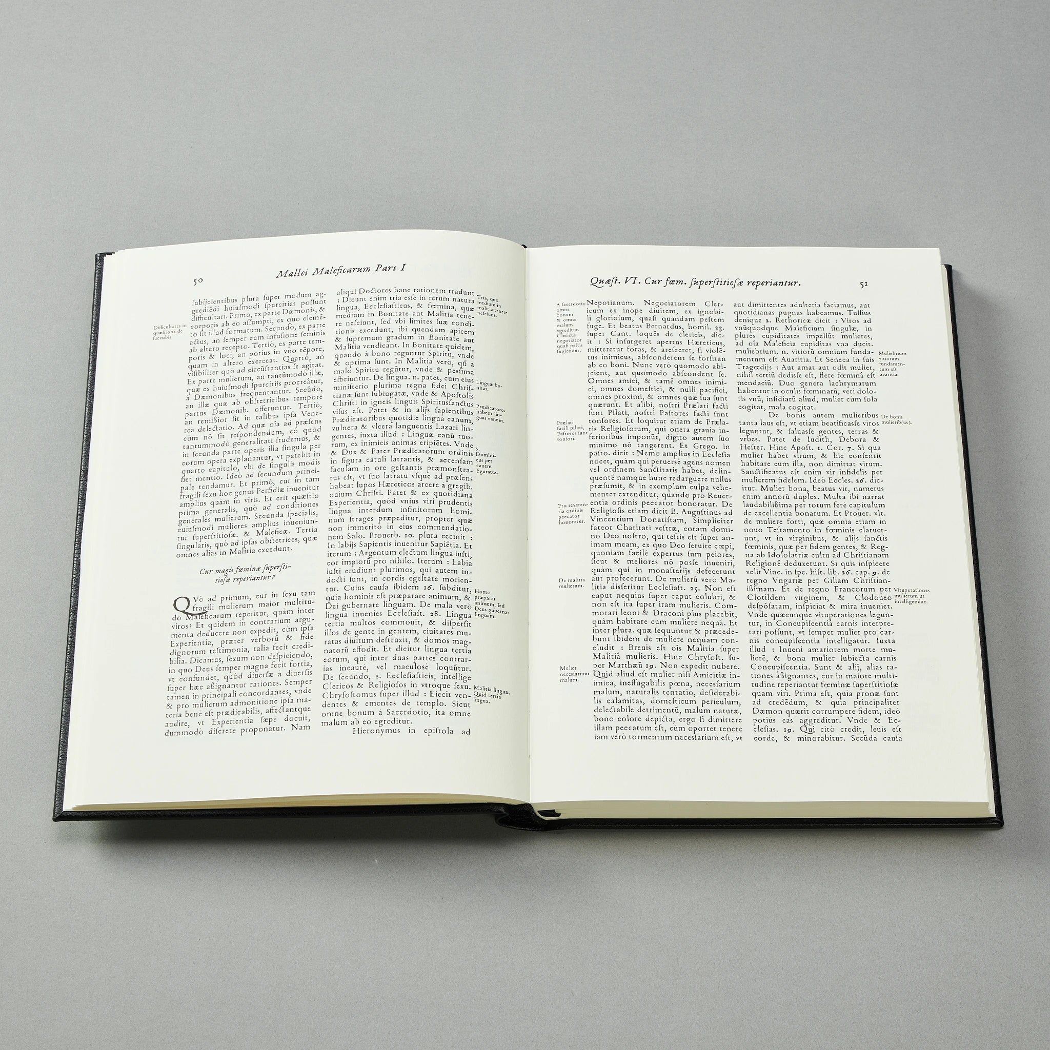 The Malleus Maleficarum, Artefact Edition — interior page with restored woodcuts and ornament
