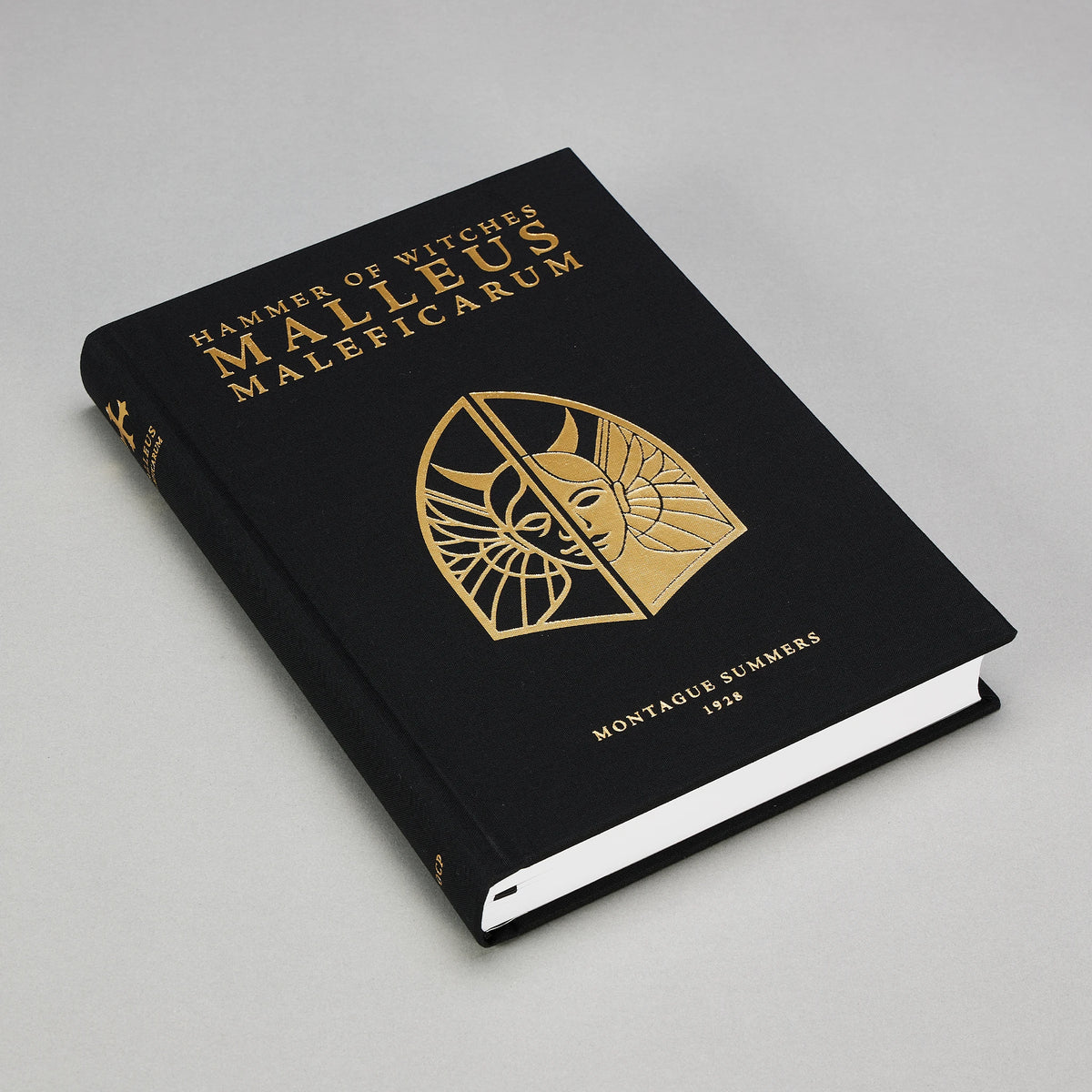 The Malleus Maleficarum, Codex Edition — front board in black cloth with gold foil stamping