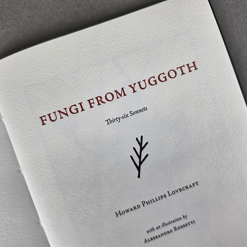 Fungi from Yuggoth, letterpress title page