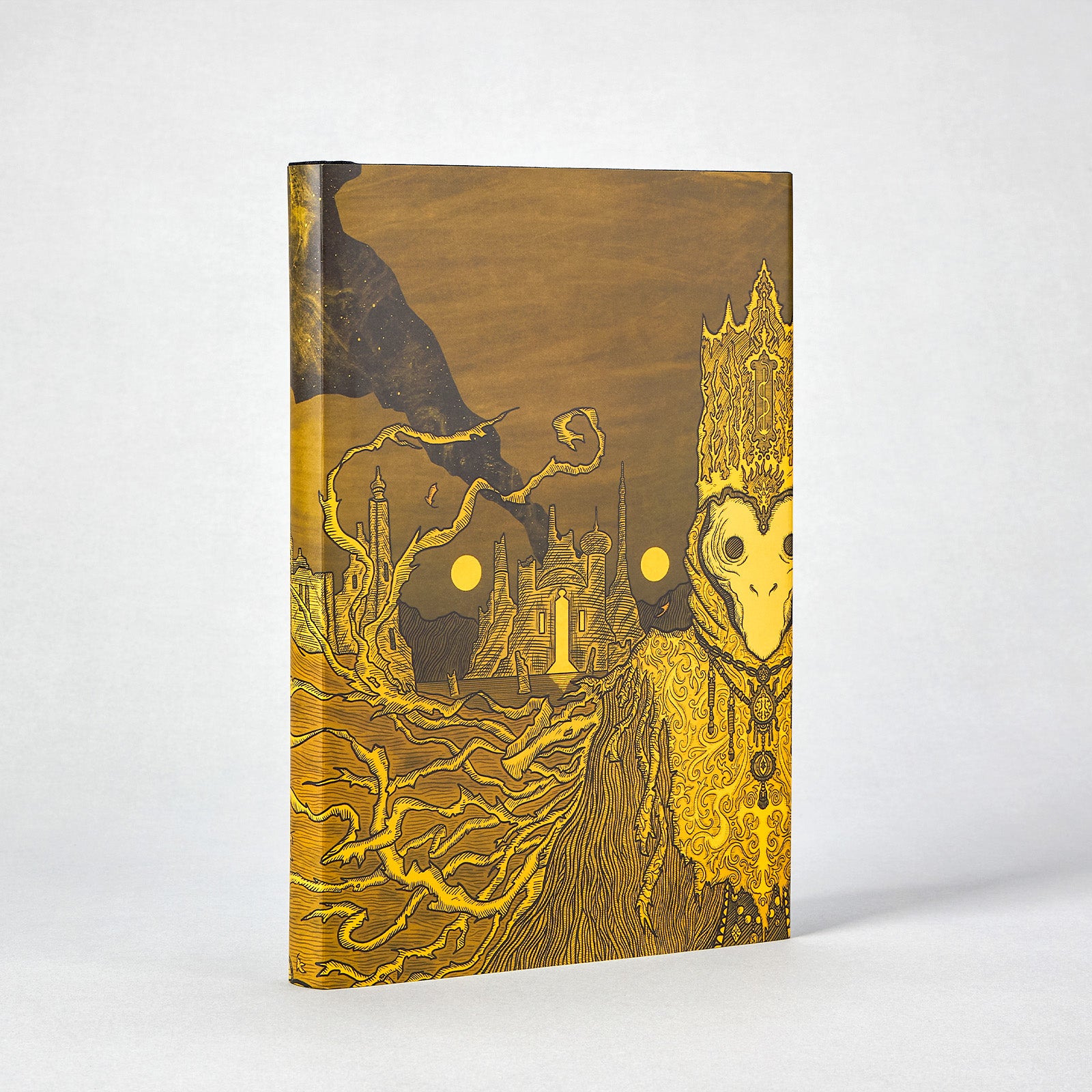 King in Yellow Artefact Edition dust-jacket — decorative gold-and-black design on white, drawn from the 1895 first edition.