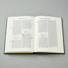 The Malleus Maleficarum, Artefact Edition — detail of the ox-blood cross and blind-debossing