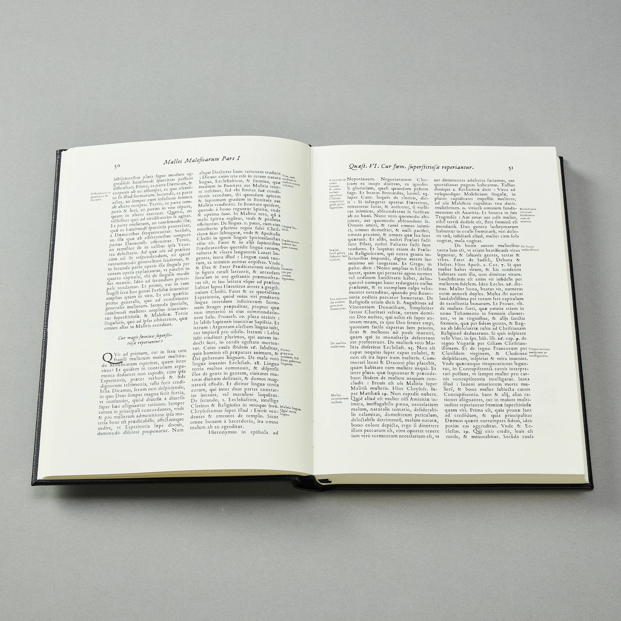 The Malleus Maleficarum, Artefact Edition — interior page with restored woodcuts and ornament