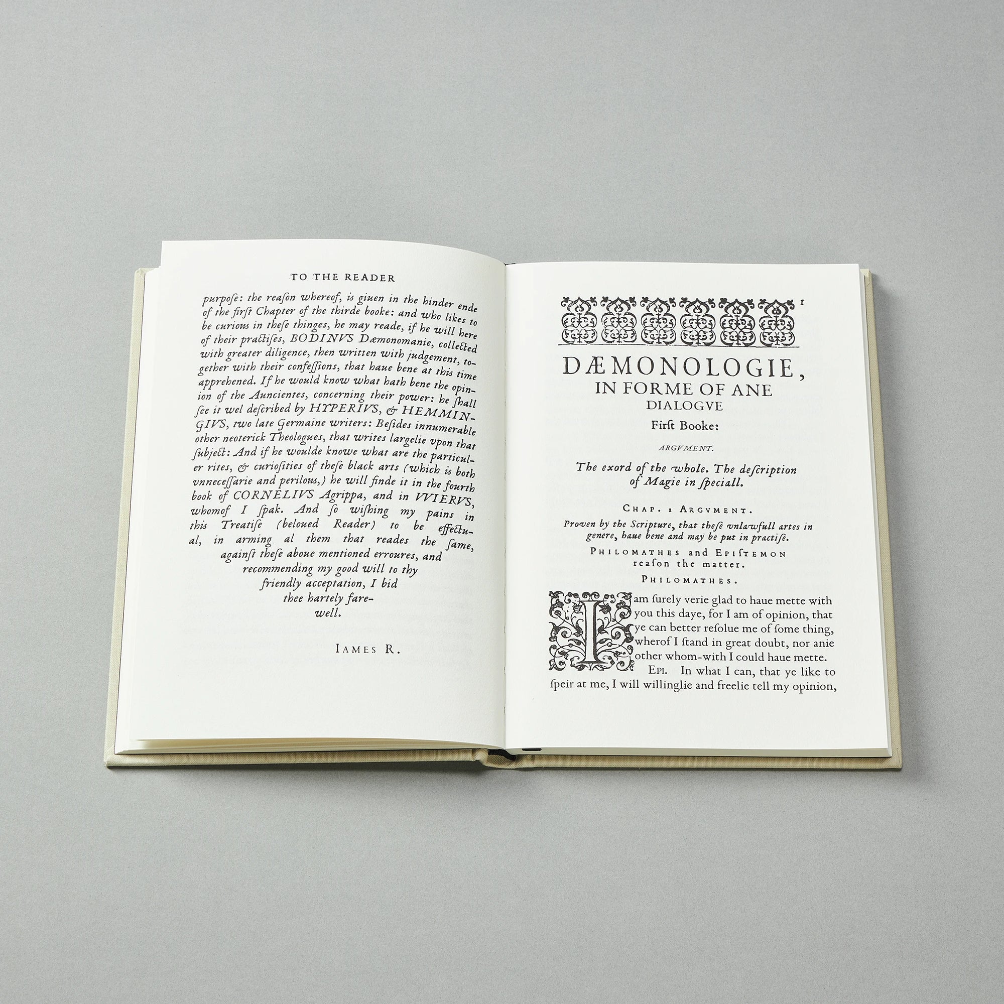 Testimonies on Witchcraft & Demonology — interior page in the manner of the earliest printing